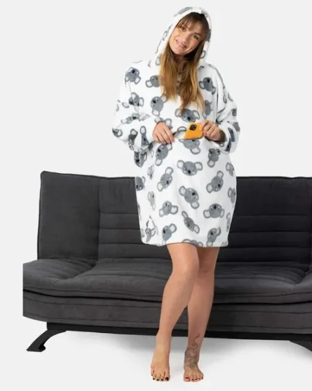 Bluzy z kapturem oversize damskie