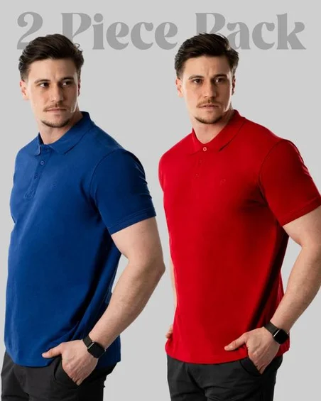 Krótki rękaw koszulki polo dla mężczyzn 2 Pcs