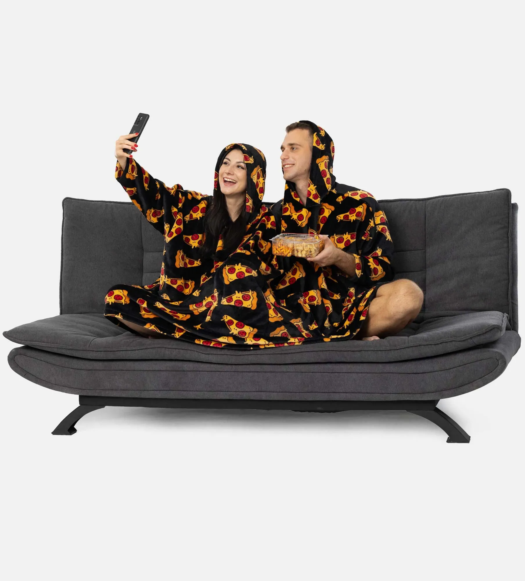 Podwójnie bluzy z kapturem oversize