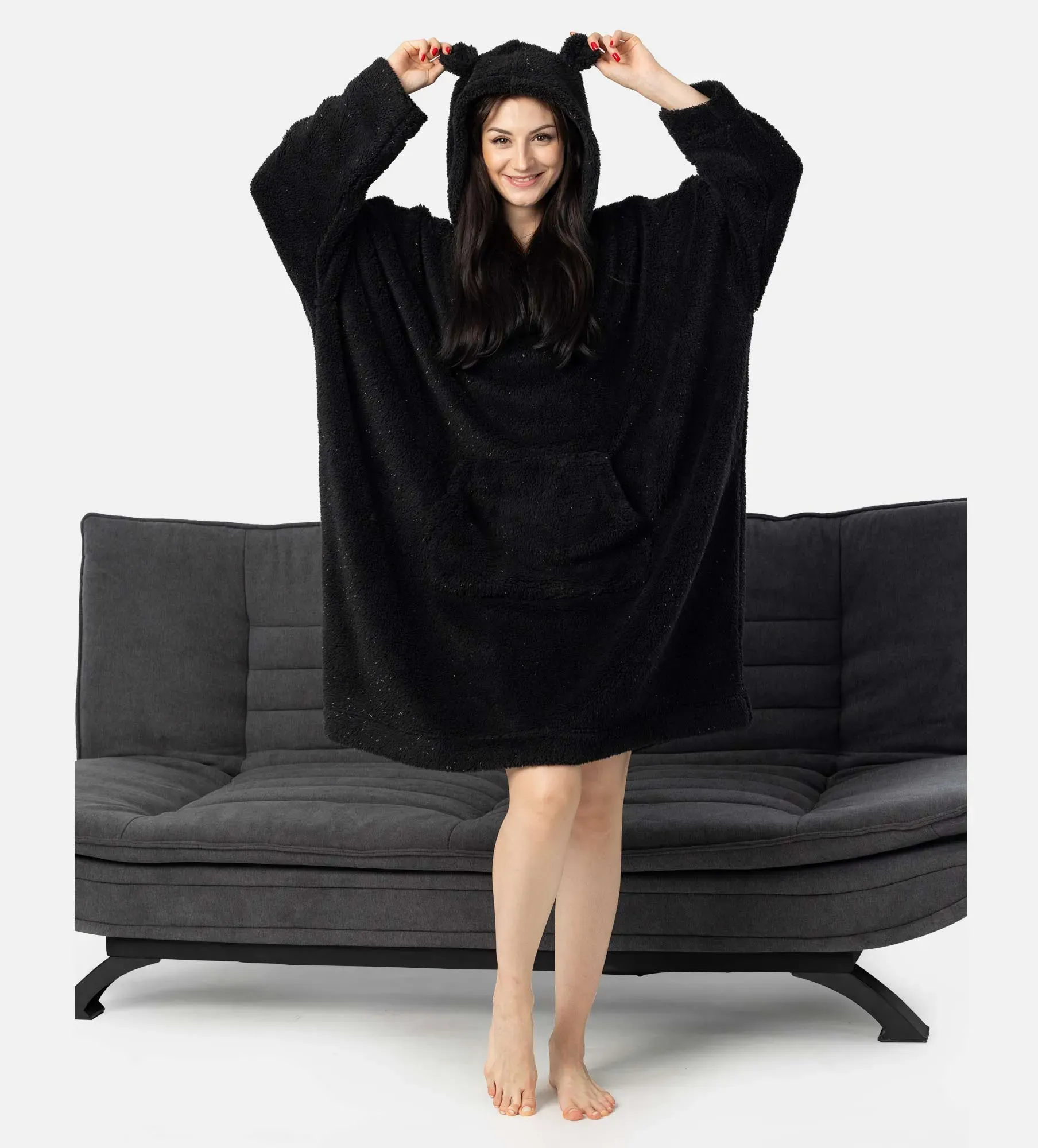 Bluzy z kapturem oversize damskie
