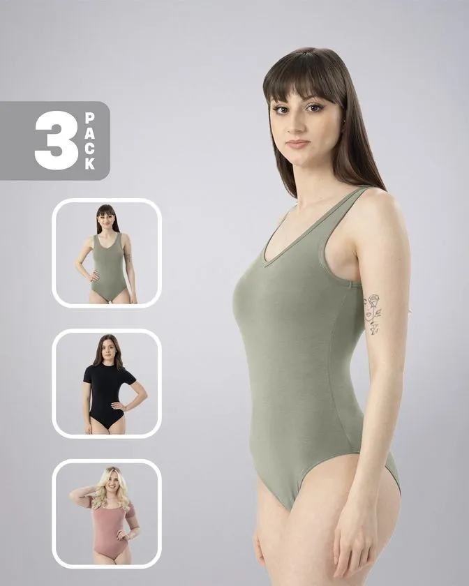 Body damskie - 3-pak